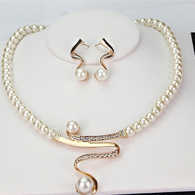 Natural Pearl Necklace + Earrings Set (BUY 1 GET 1 FREE)